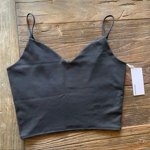 Reformation Black Eco Move Crop Cami